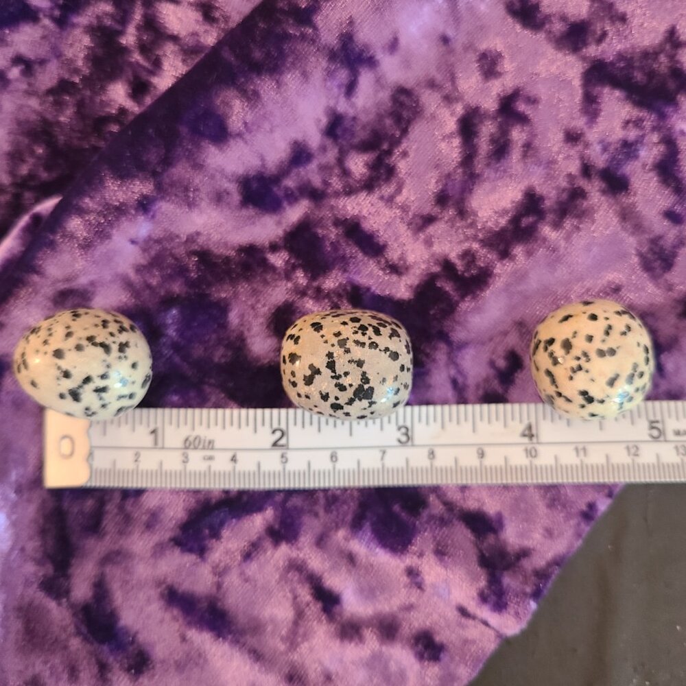 Dalmatian Jasper Tumblestones โ Set of # - Joy, Protection & Balance - Picture 2 of 4